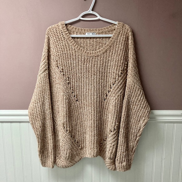 NWT Dex cream chenille pearled sweater - Picture 1 of 4